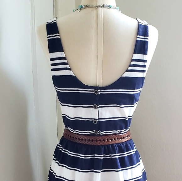 J. Crew Striped Fit and Flare Dress - Picture 5 of 8